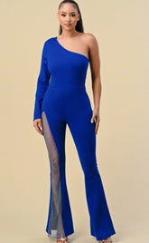 Blue Rhinestone Jumpsuit